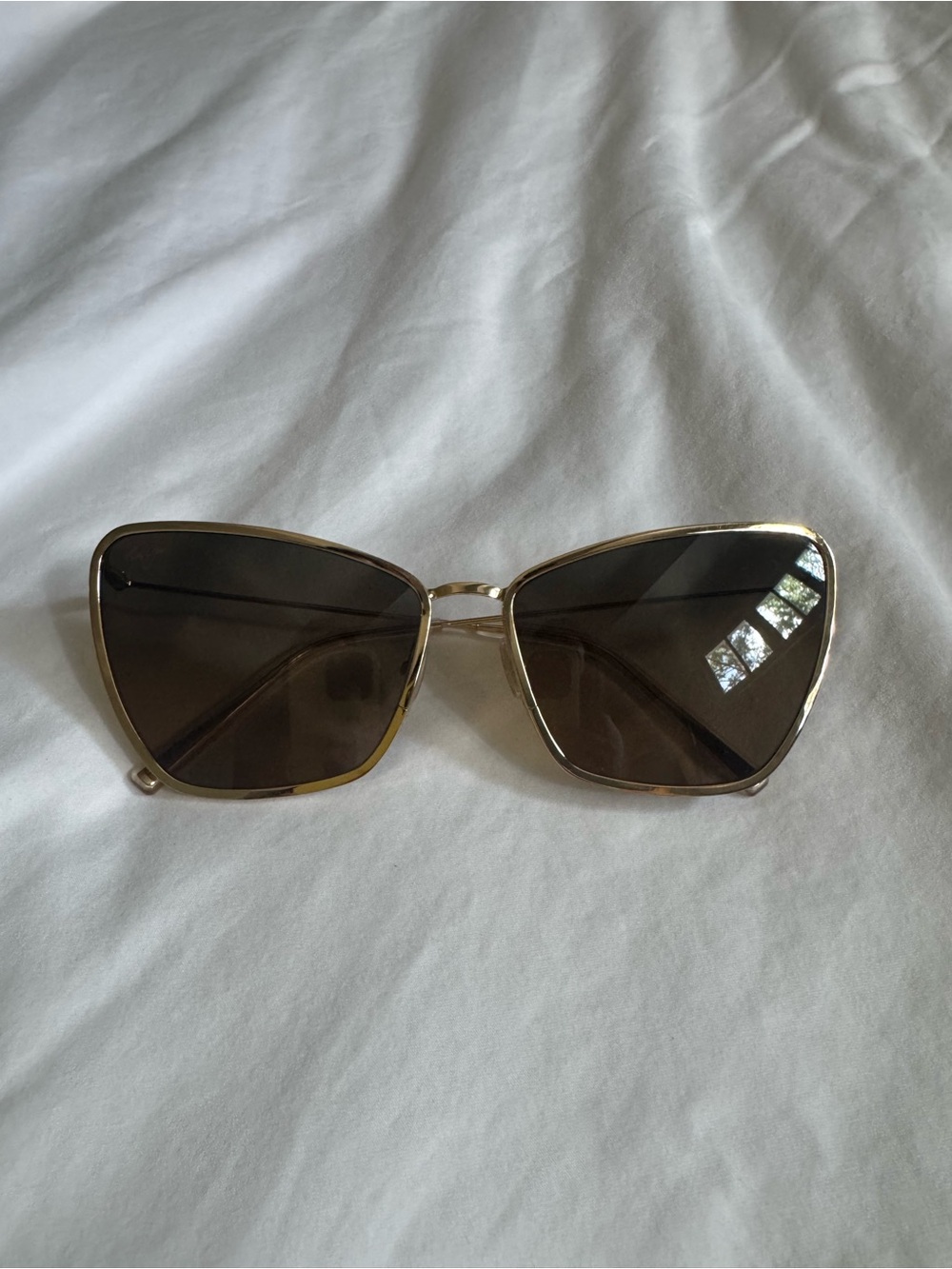 Maui Jim - Puakenikeni Gold Frame Brown Lens Women's Cat-Eye Sunglasses